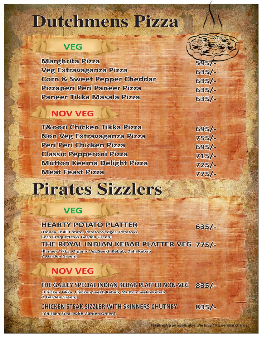 The Flying Dutchman , 5th Floor, Bhutani City Center Mall Noida Sector-32 menu
