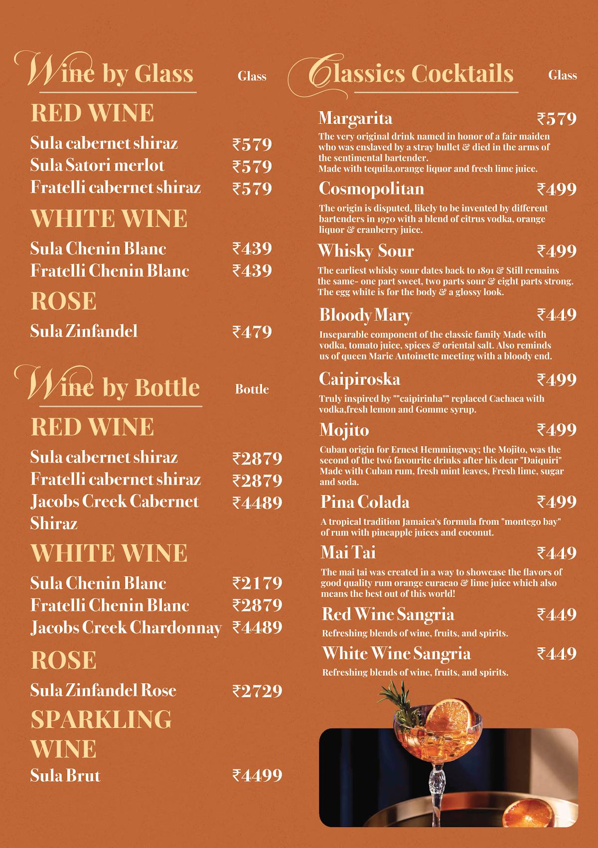 The Food Studio menu