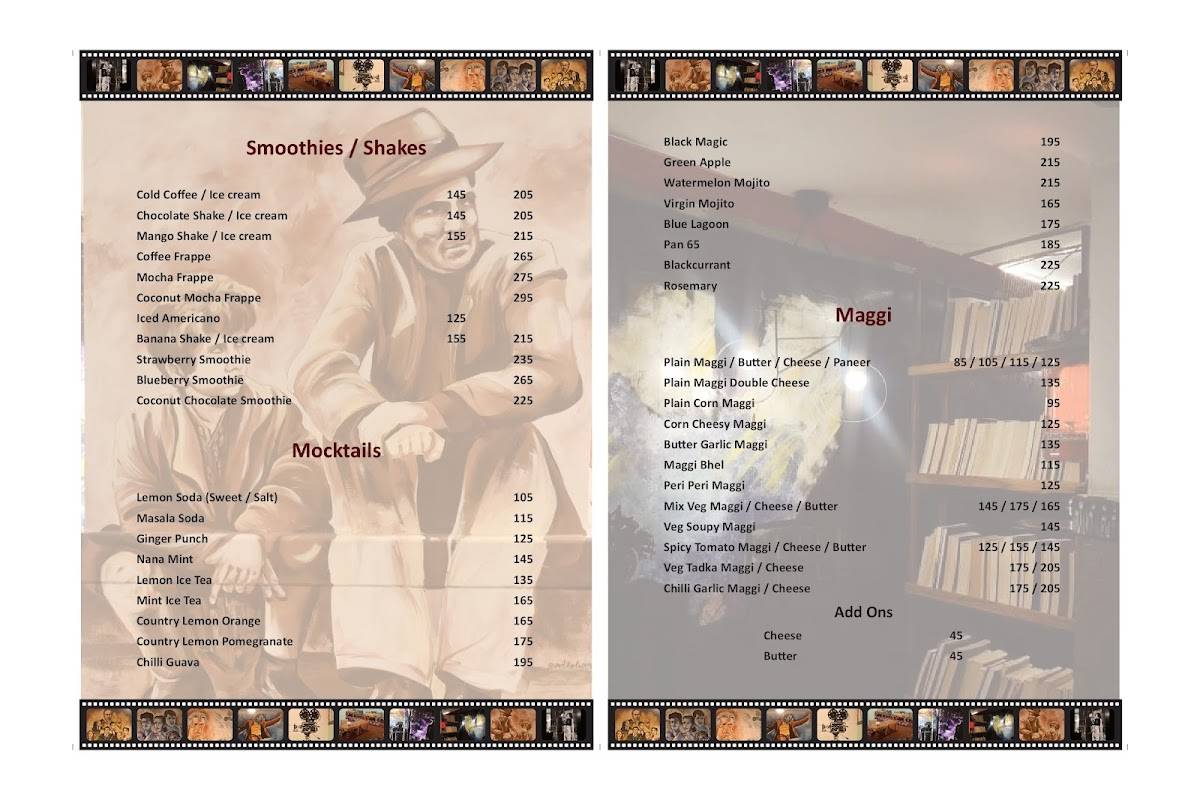 The Garage Kitchen menu