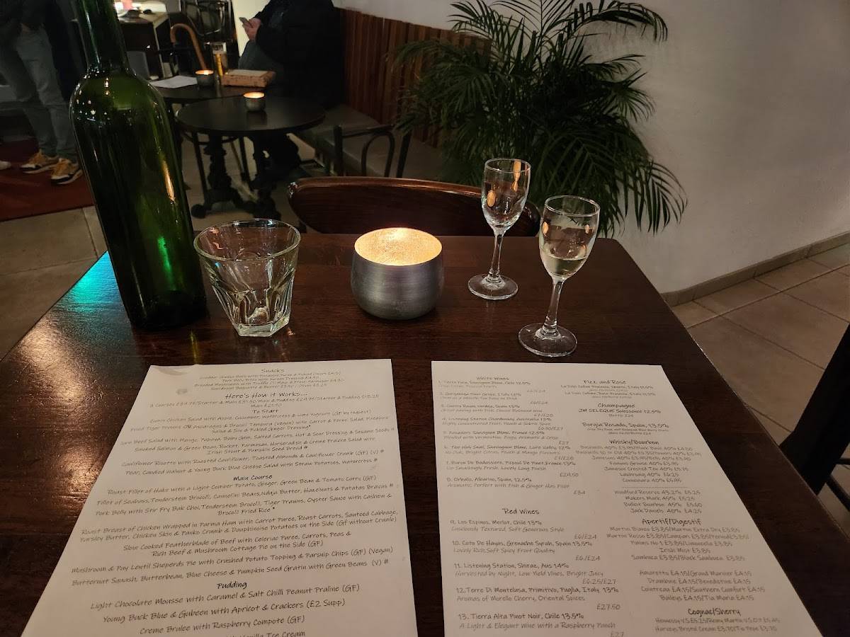 Menu at The Ginger Bistro restaurant, Belfast