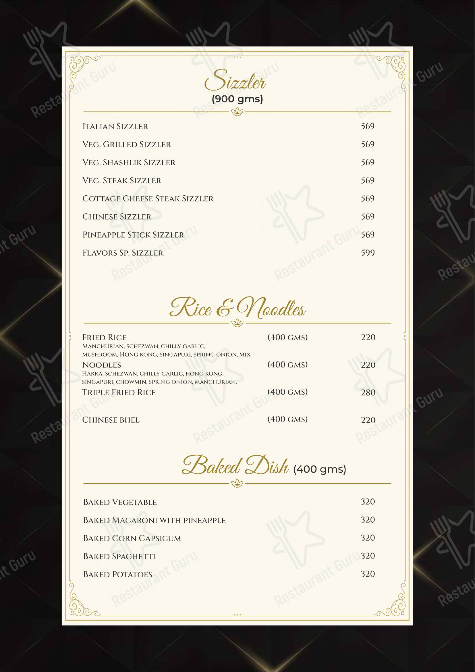 The Grand Flavors in Bhuj - Menu