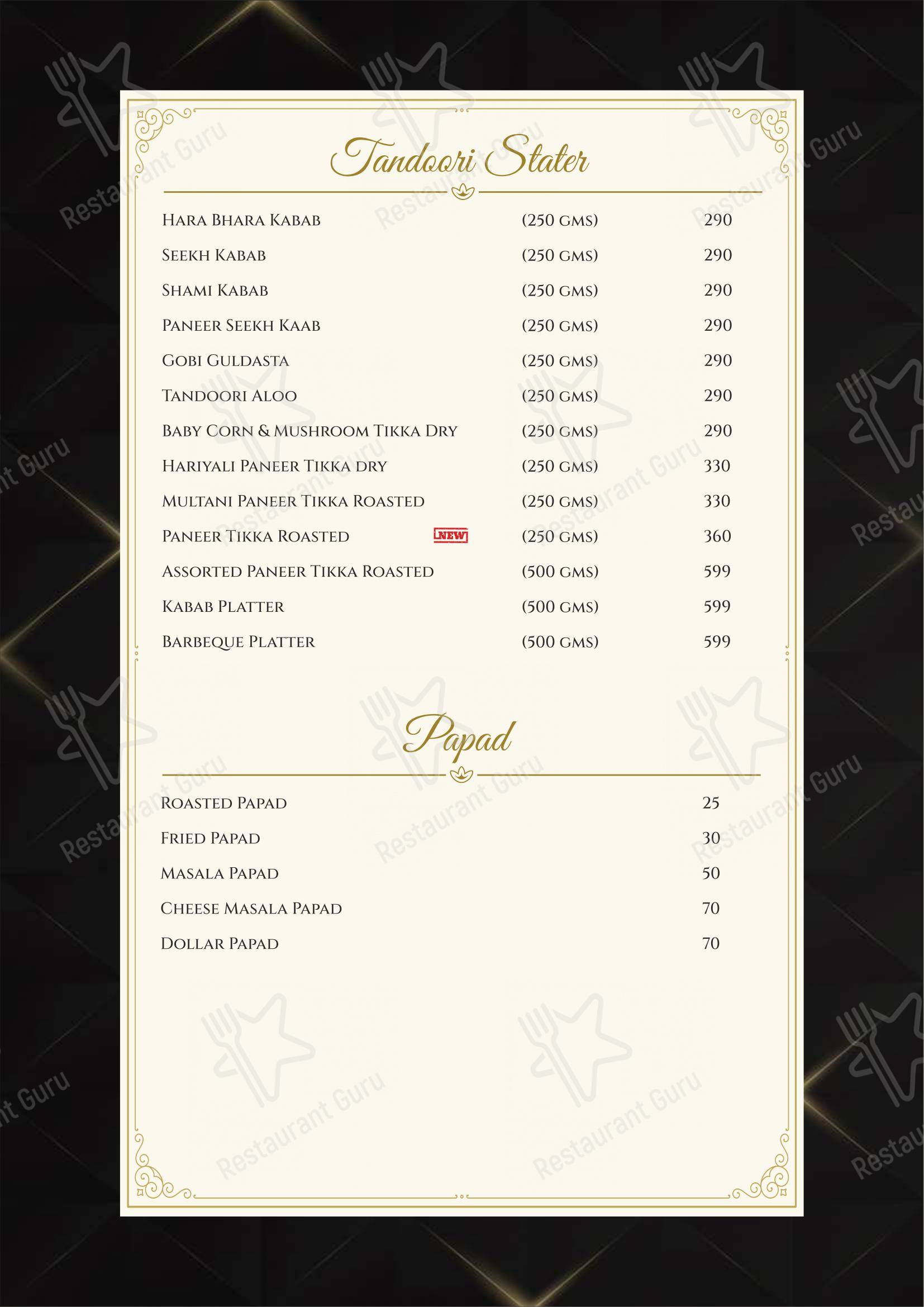 Menu for The Grand Flavors in Bhuj