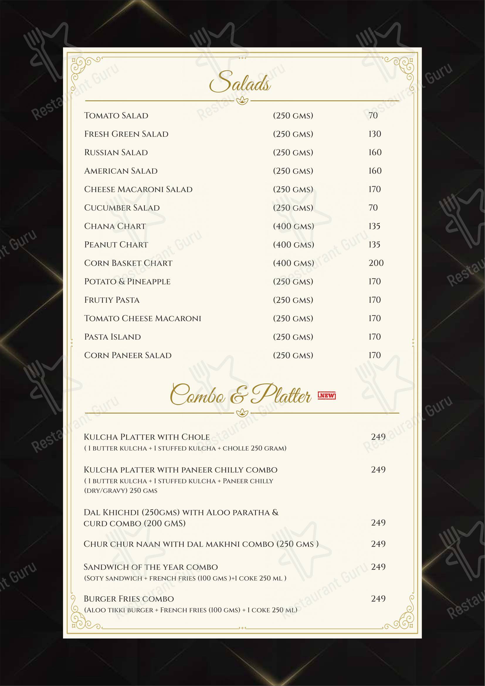 The Grand Flavors - Menu