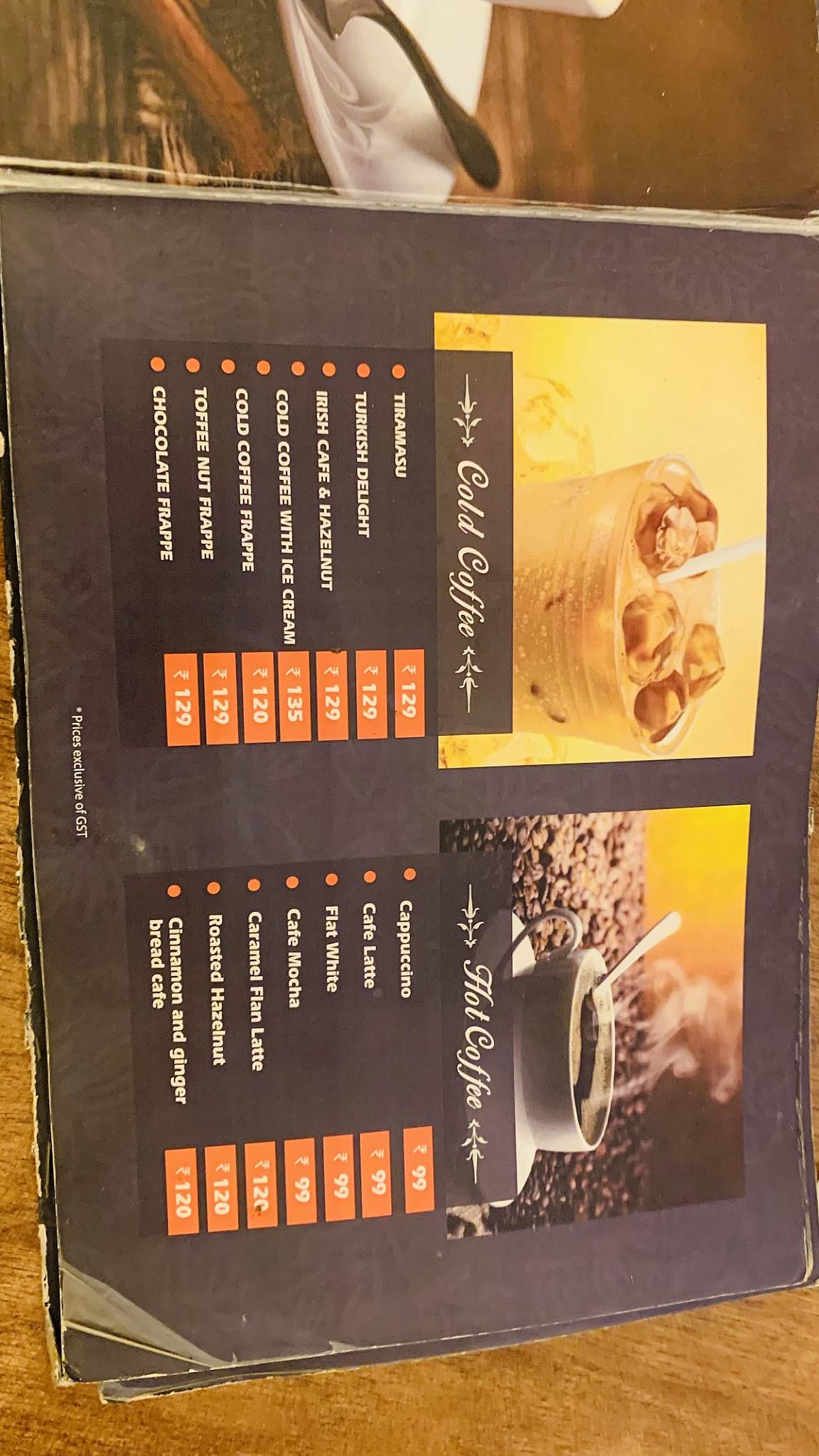 The Heaven menu