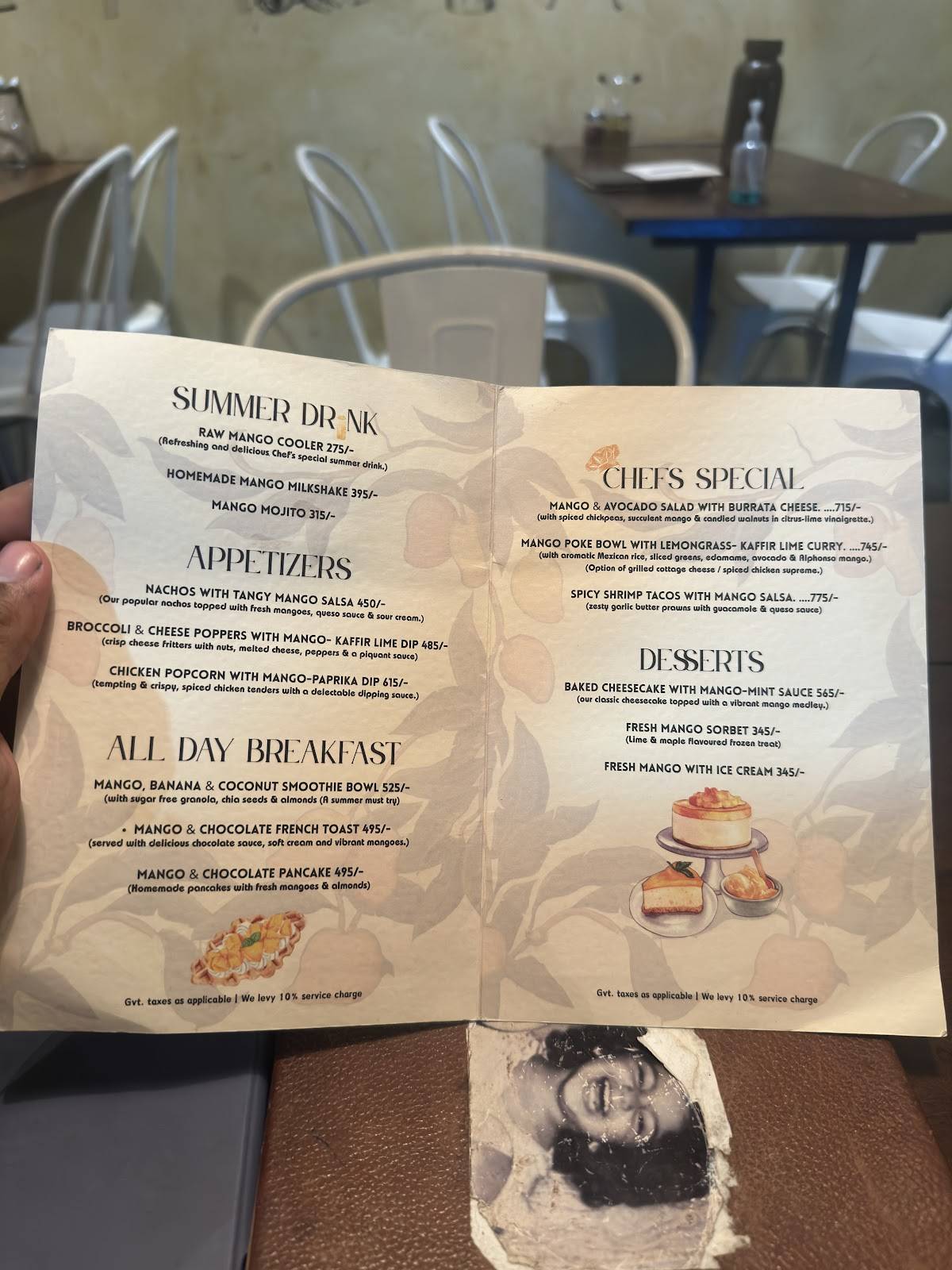The Homemade Cafe menu