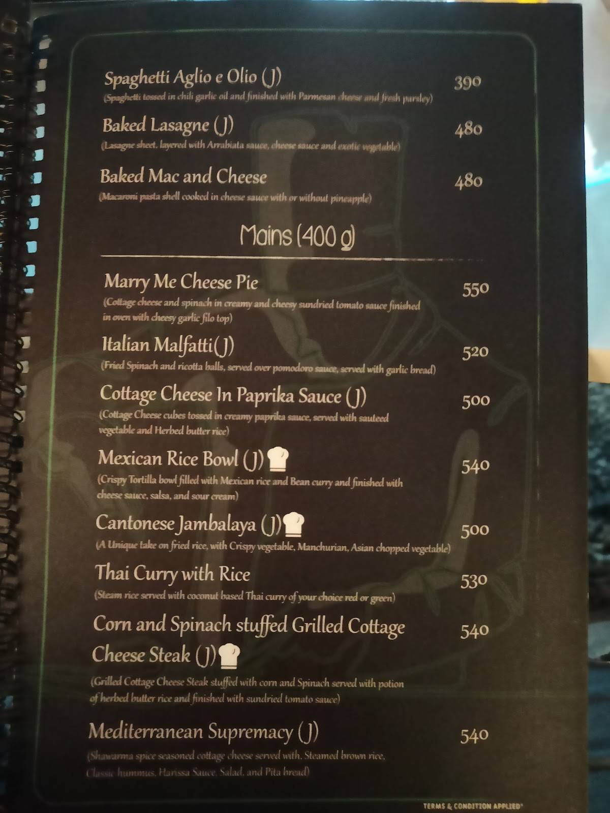The House of Earthmonk menu