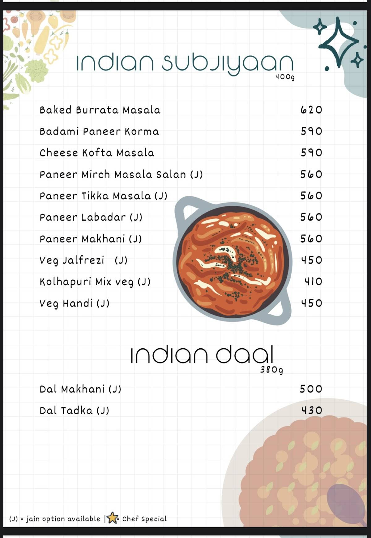 The House of Earthmonk menu