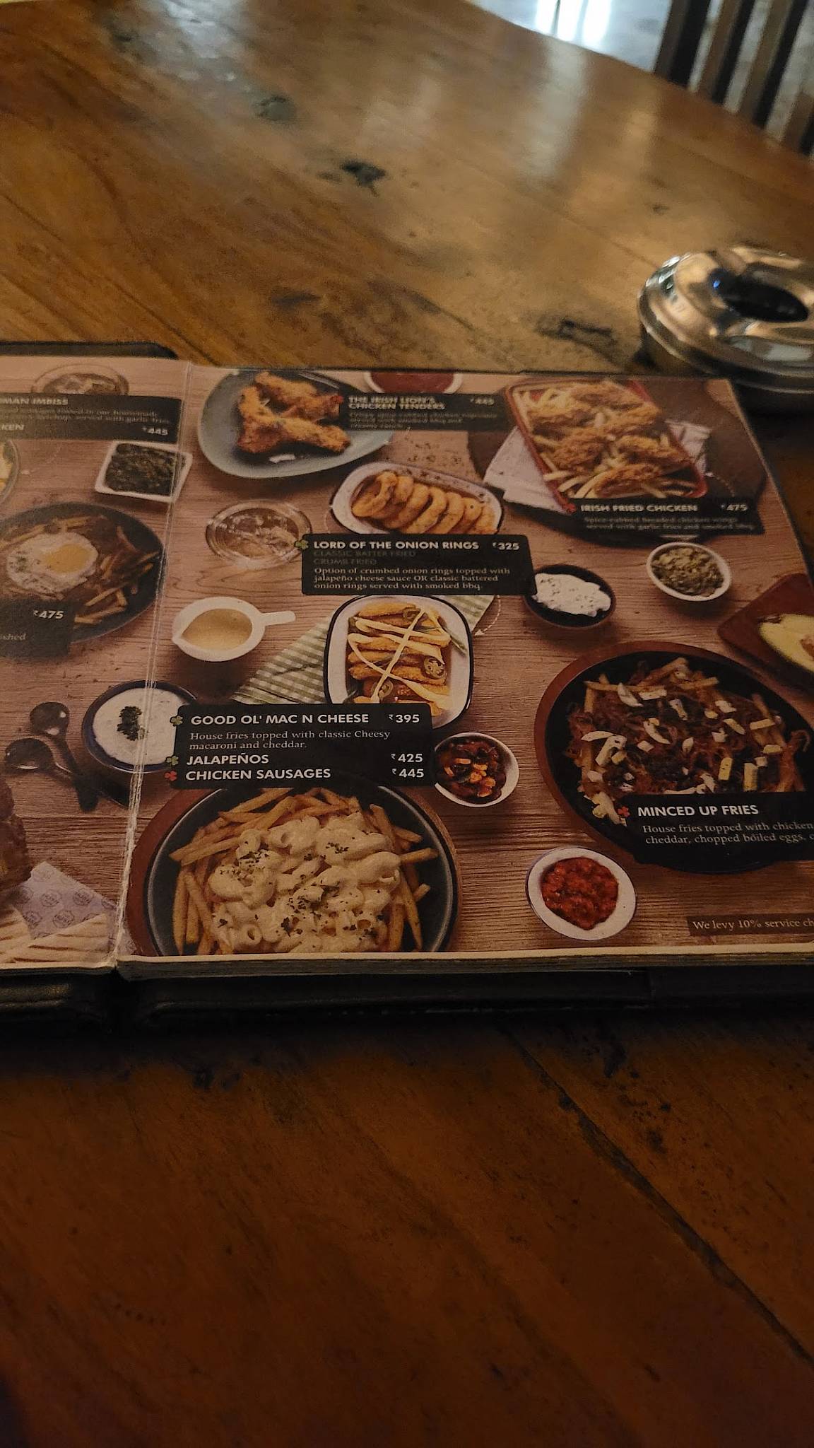 The Irish House, Belagavi menu