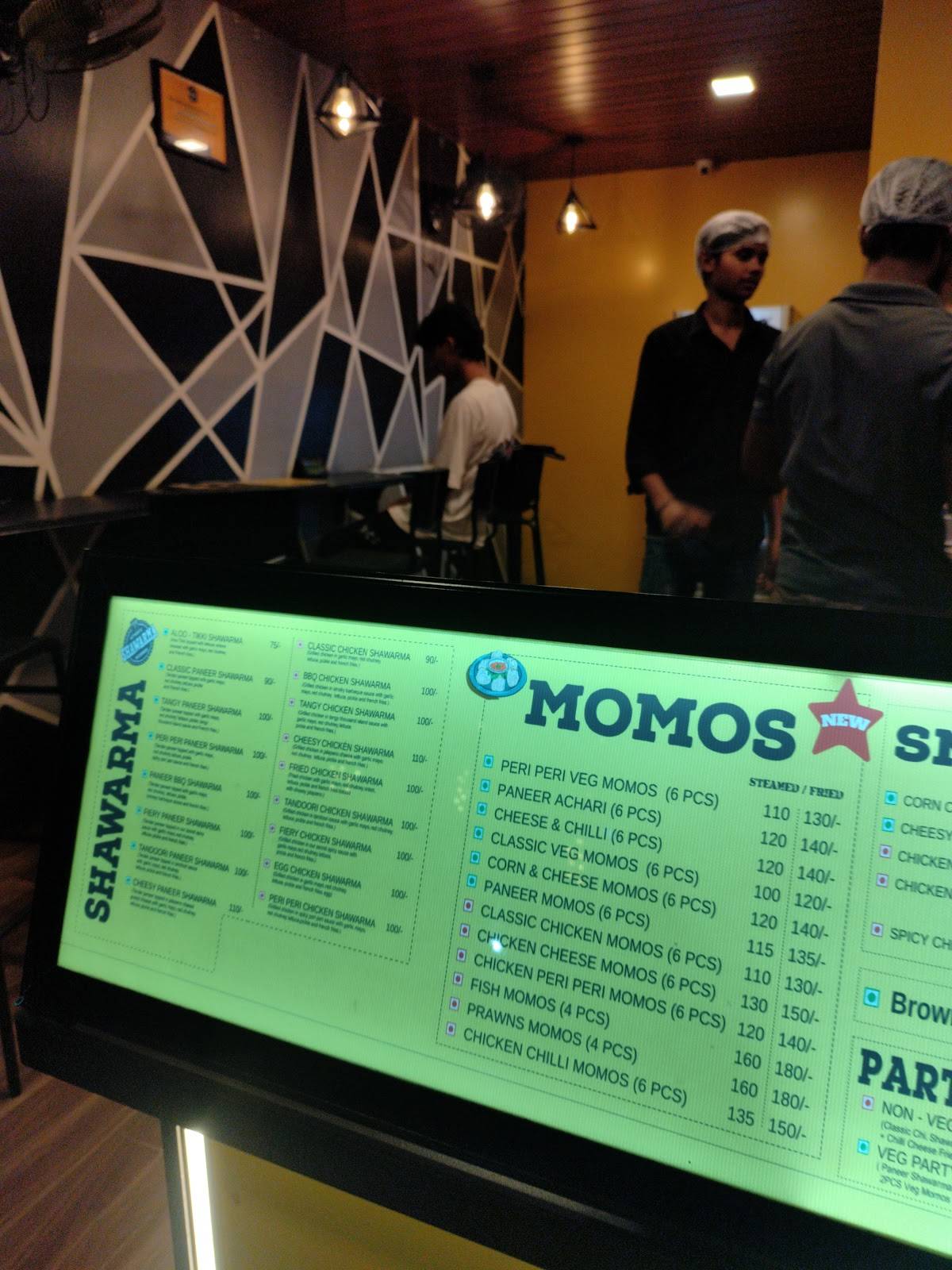 The Netrik's Joint, Vashi menu