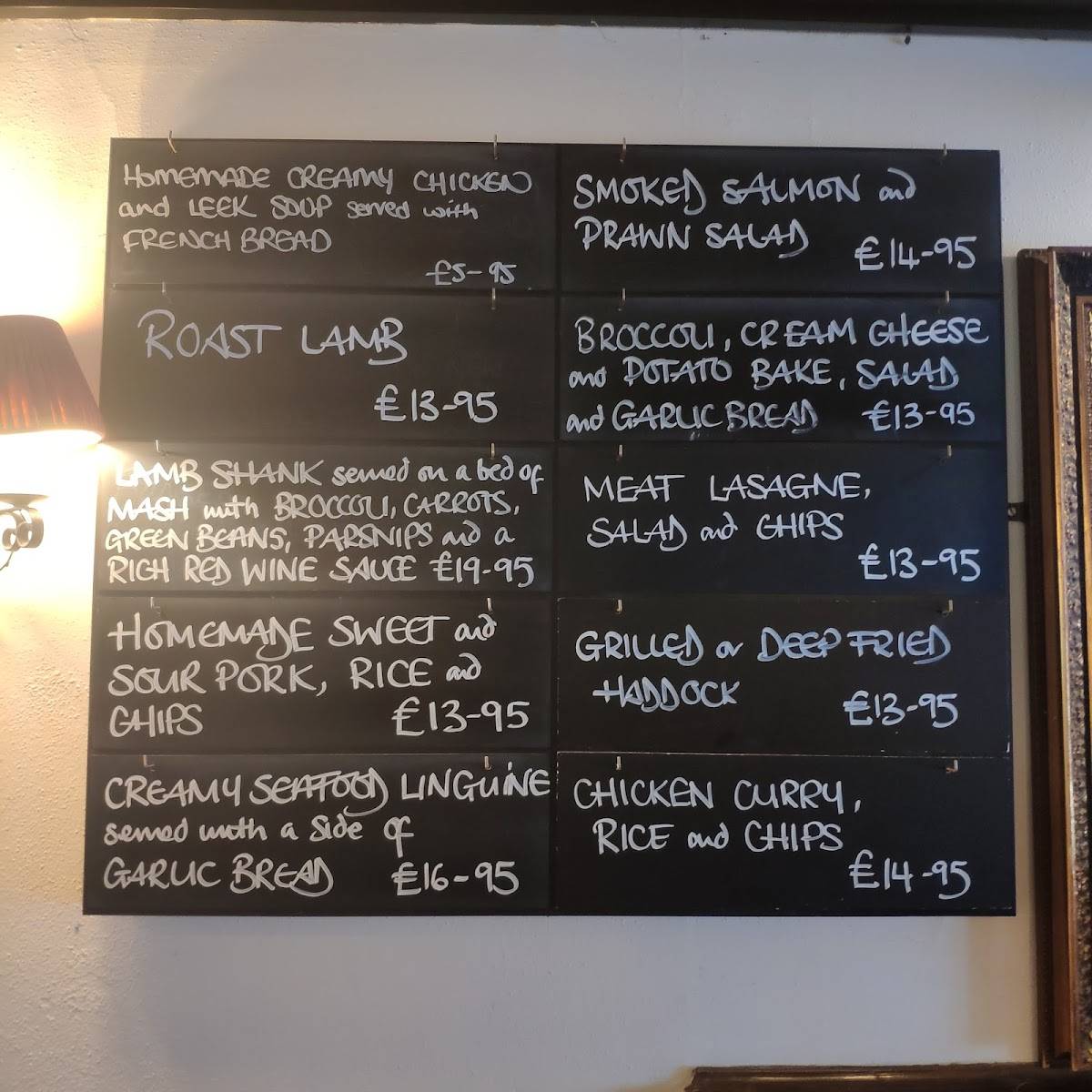 Menu at The Oakwood Inn pub & bar, Clacton-on-Sea, The Oakwood Inn