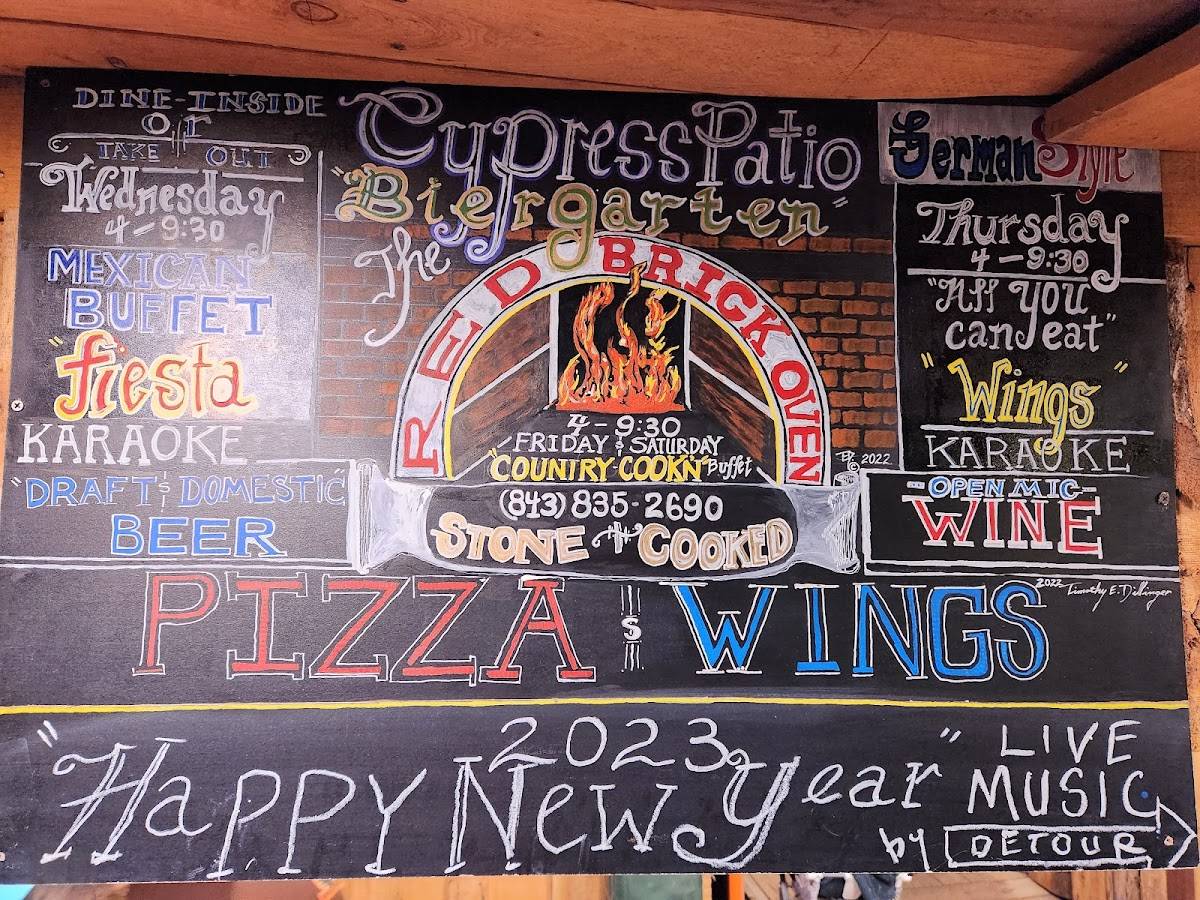 Menu at The Red Brick Pizza and Wings pizzeria, Cottageville