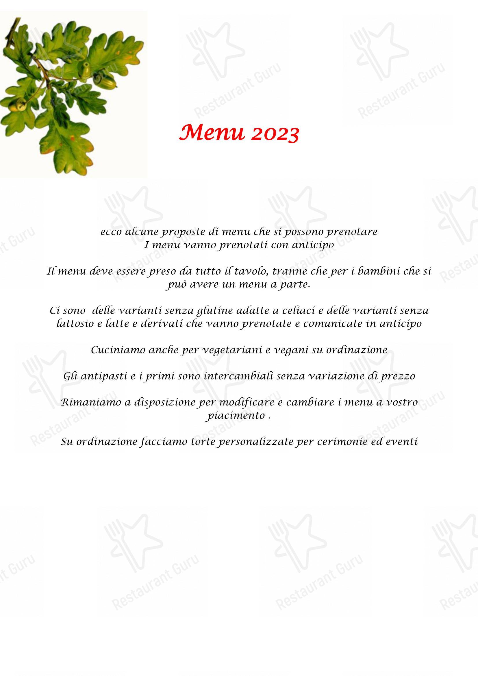Menu per Agriturismo La Ruer Verda in Barche
