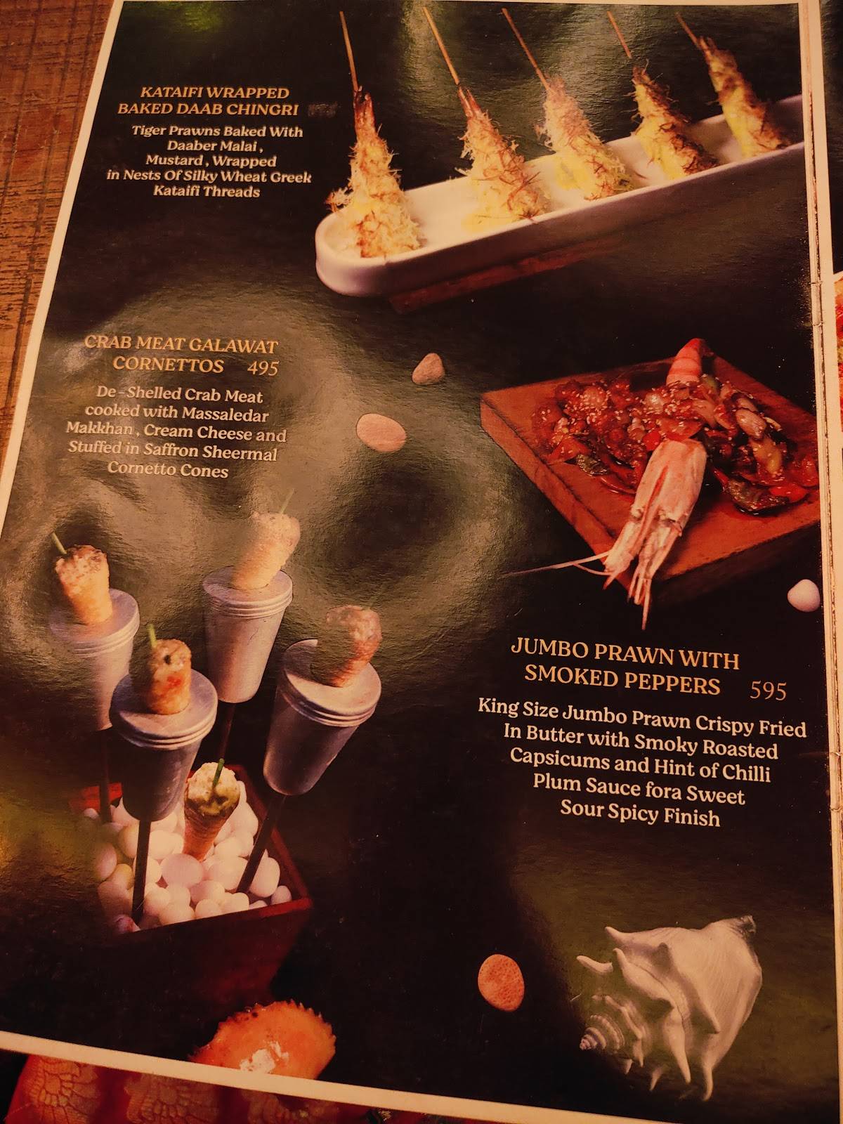 The Saffron Tree menu