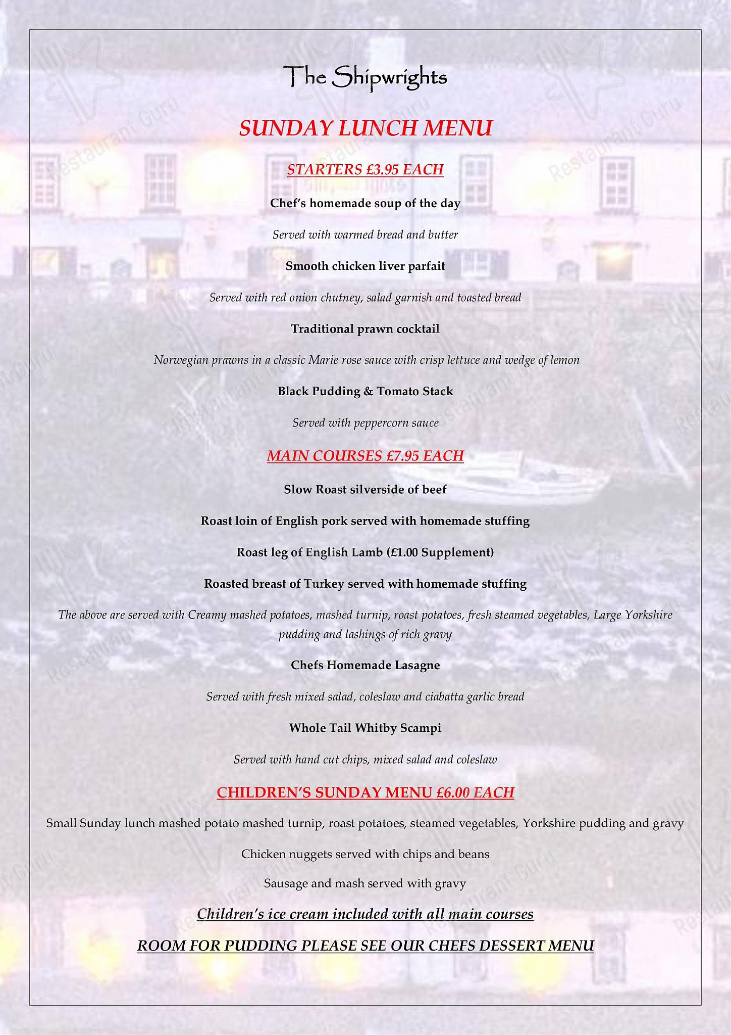 Menu at The Saltgrass pub & bar, Sunderland