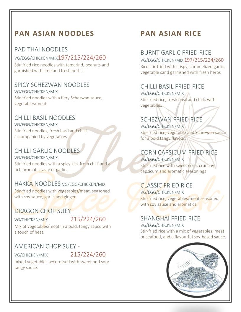 The Spice Rack menu