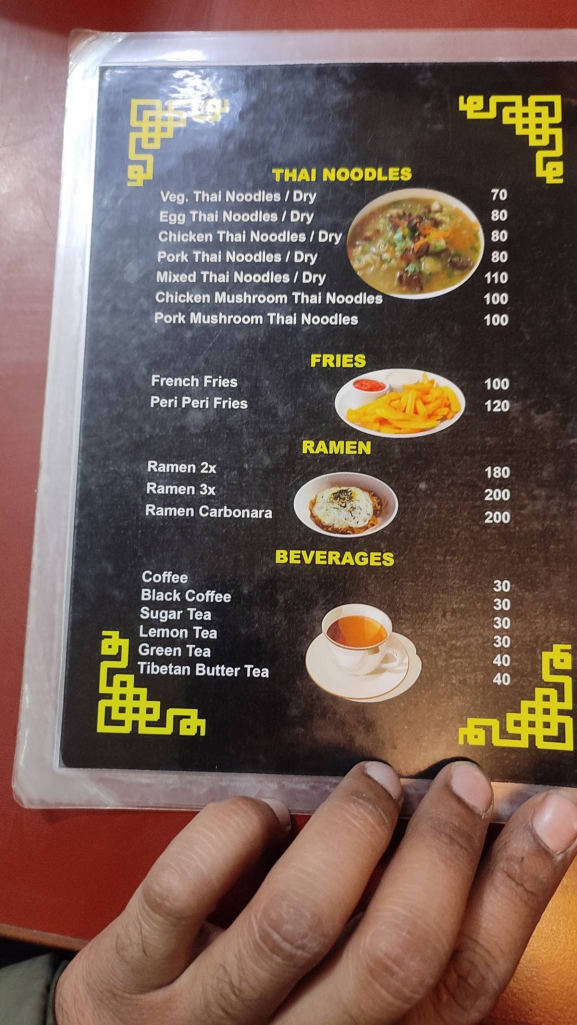 Tibet Kitchen Restaurant menu