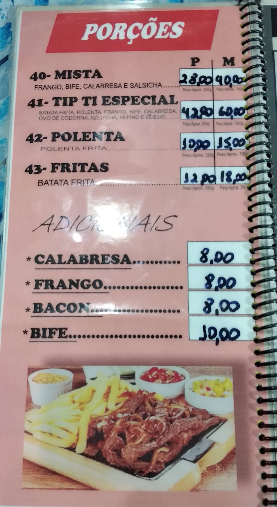 LANCHES E PORÇÕES VIDE-TIP - TIP-TI VIDEIRA - SC cardápio