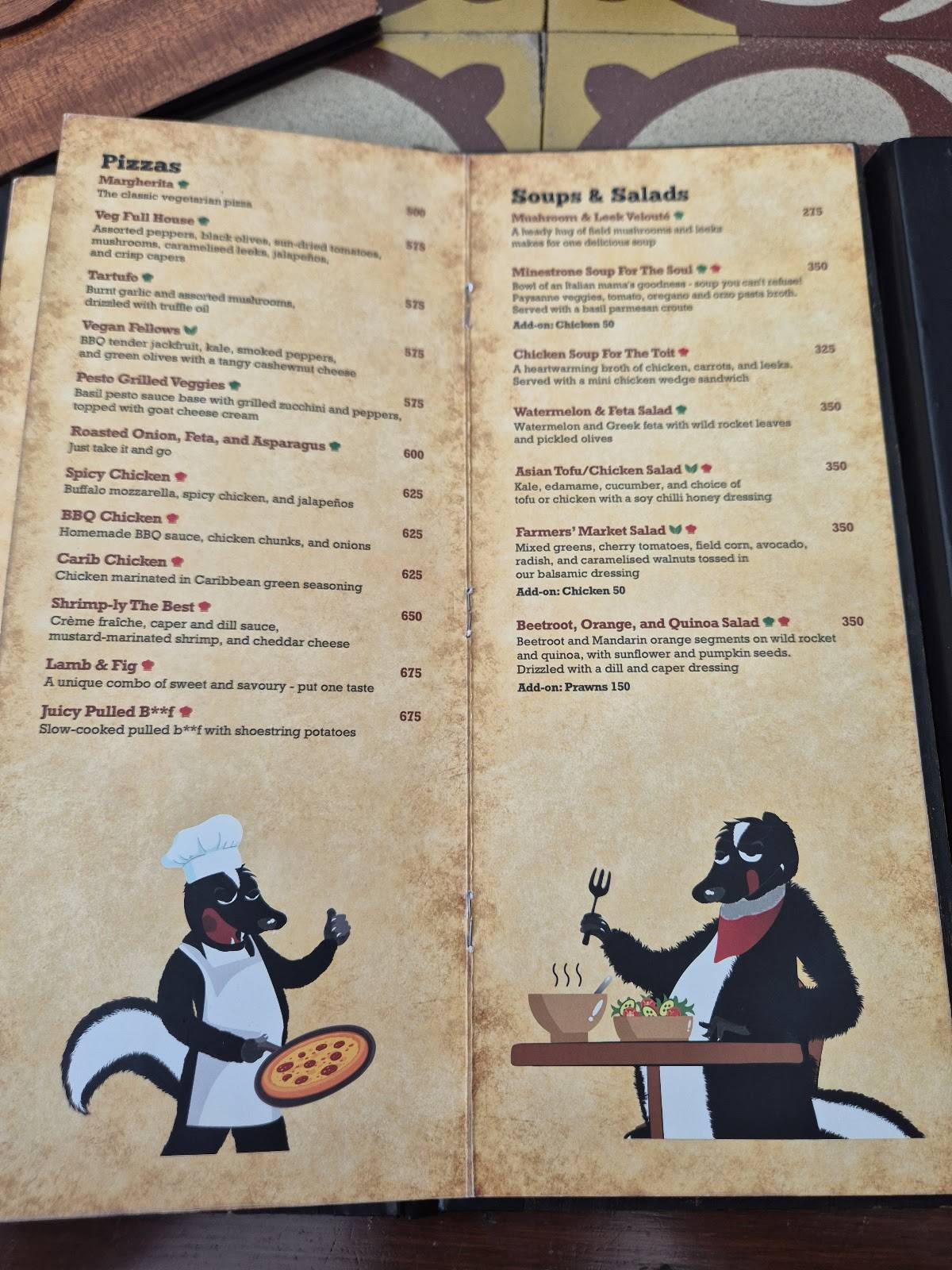 Toit Pune menu