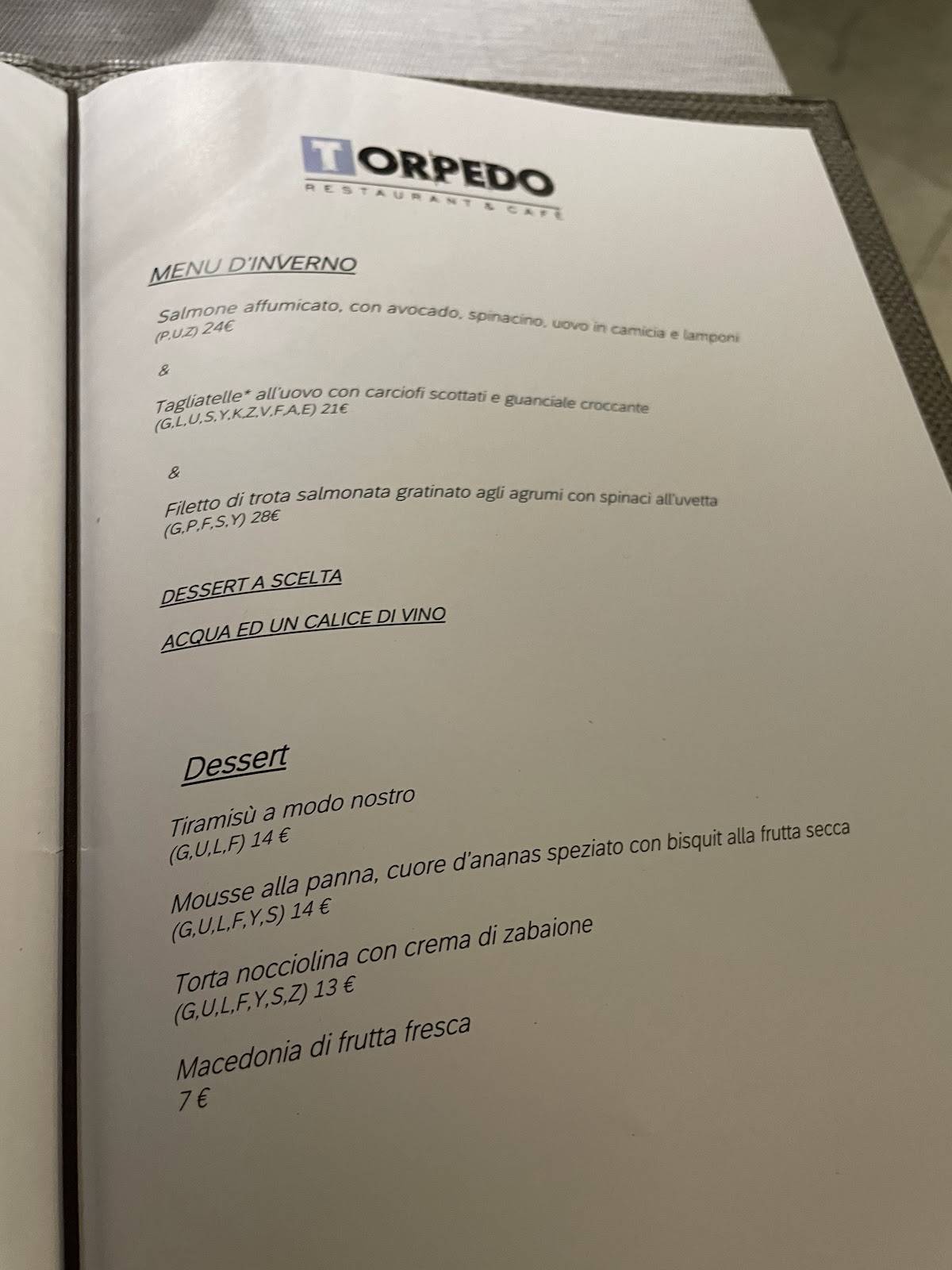 Menu di Torpedo 