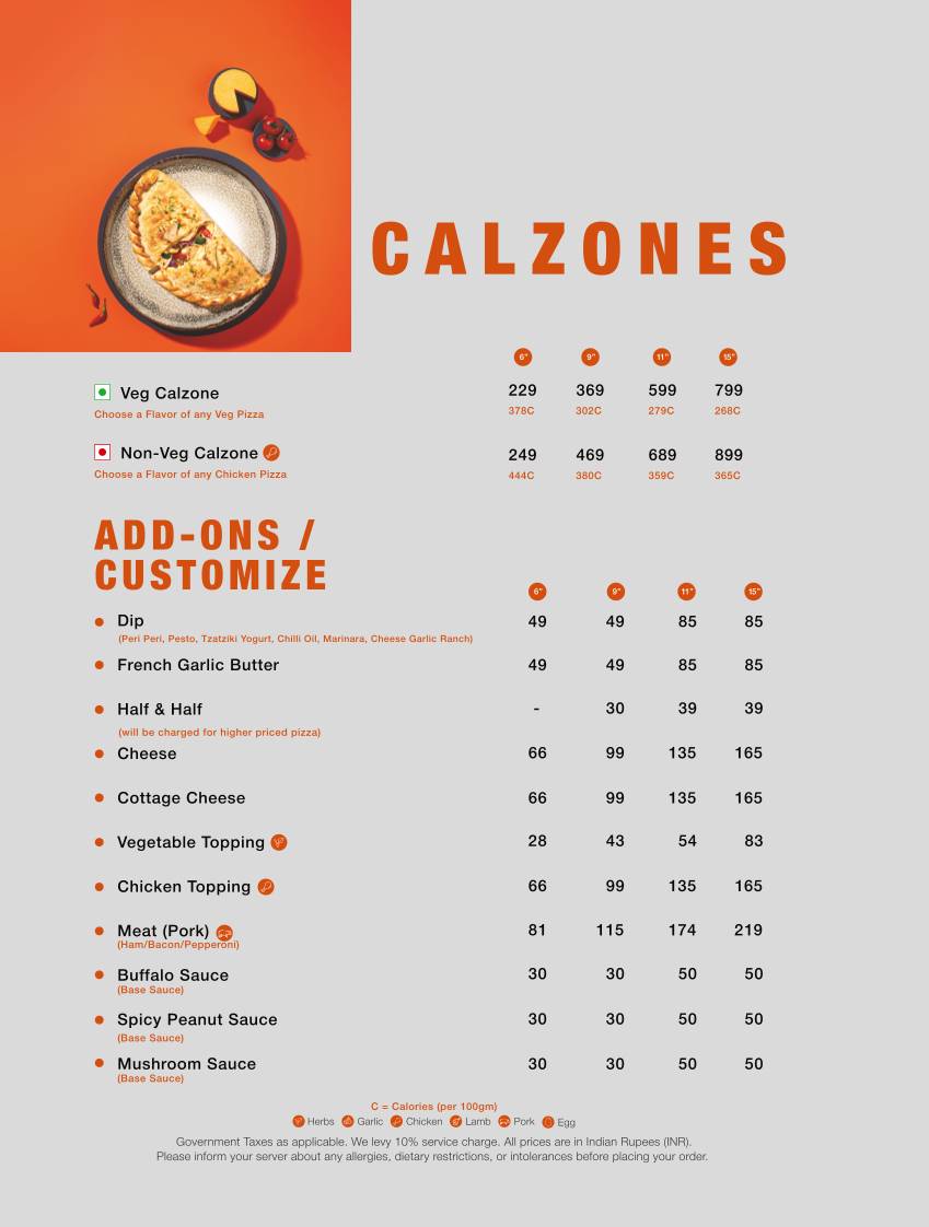 Tossin Pizza Green Park Best Pizza Places in Delhi menu