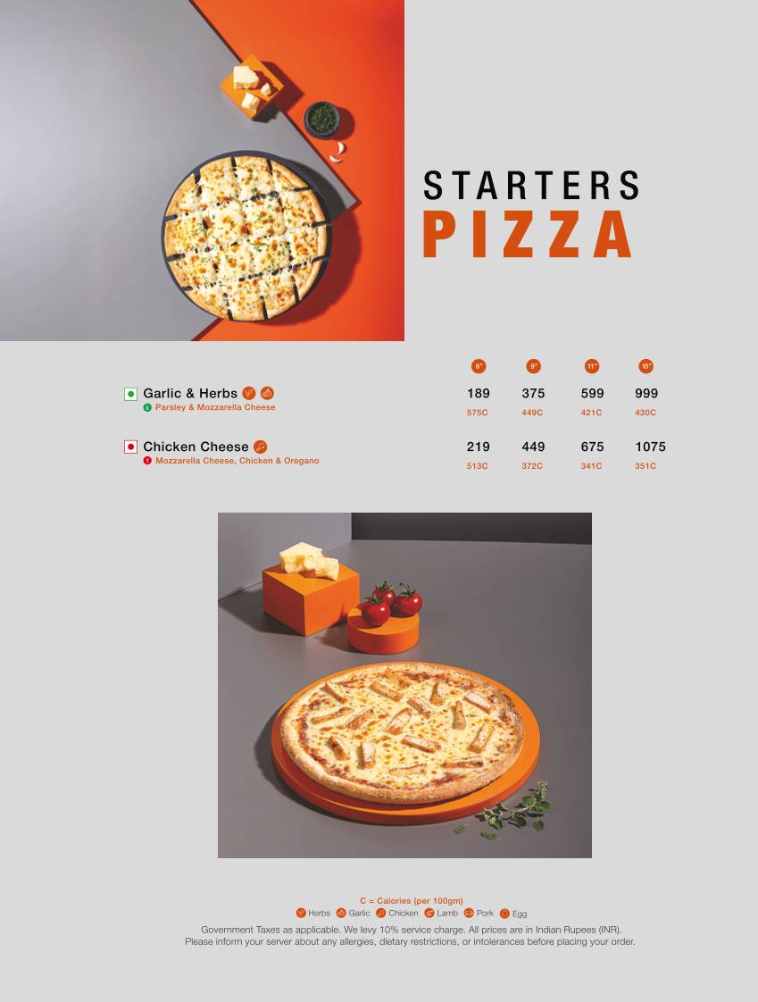 Tossin Pizza Green Park Best Pizza Places in Delhi menu