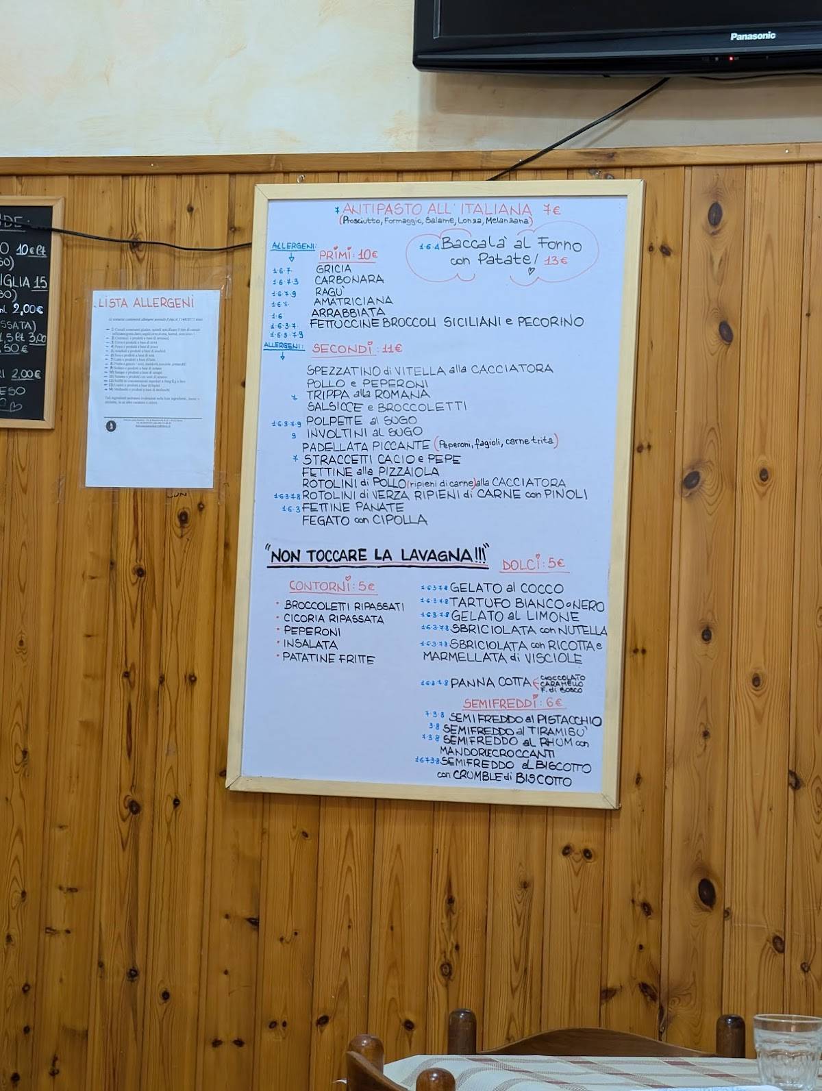 Menu di Trattoria La Rustica 