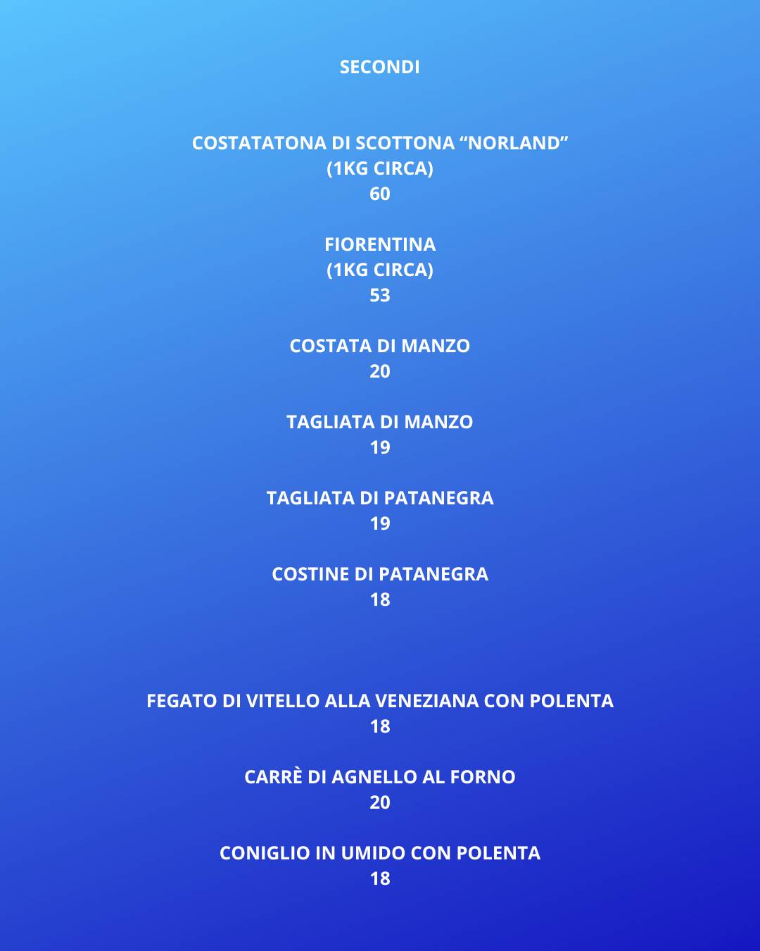 Menu di Trattoria Rocchetti 