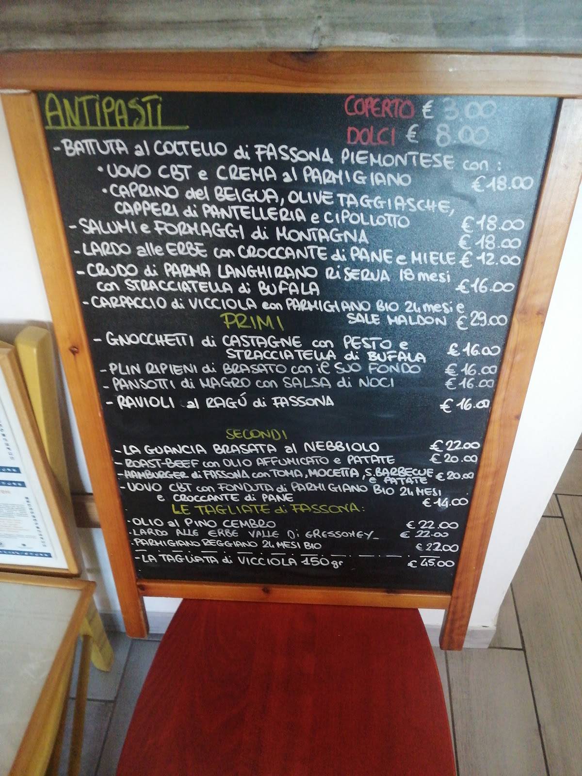 Menu di Trattoria ai Cacciatori 