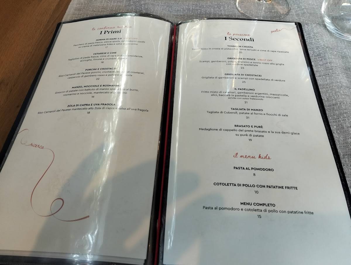 Menu di TREBISONDA Fishbar & Restaurant 
