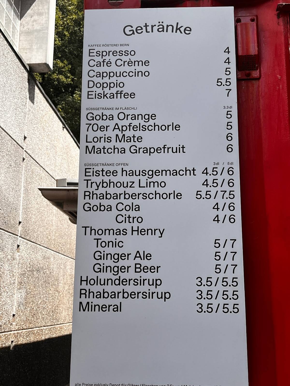 Menu di Trybhouz Bar 