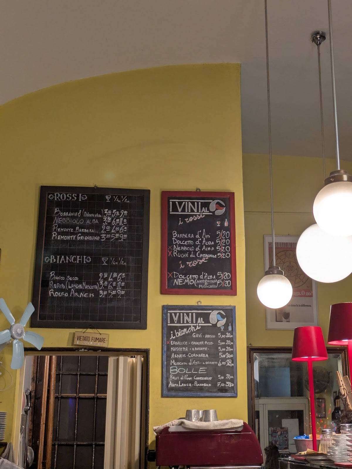 Menu di Caffè Vini Emilio Ranzini 