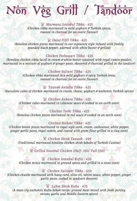 Turkey Central menu