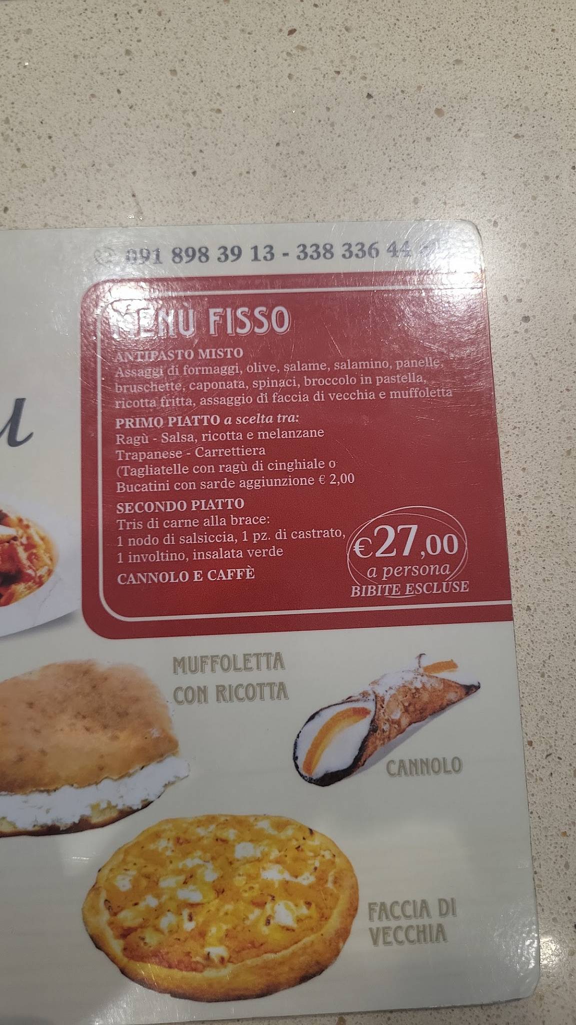 Menu di U Zú Caliddu 