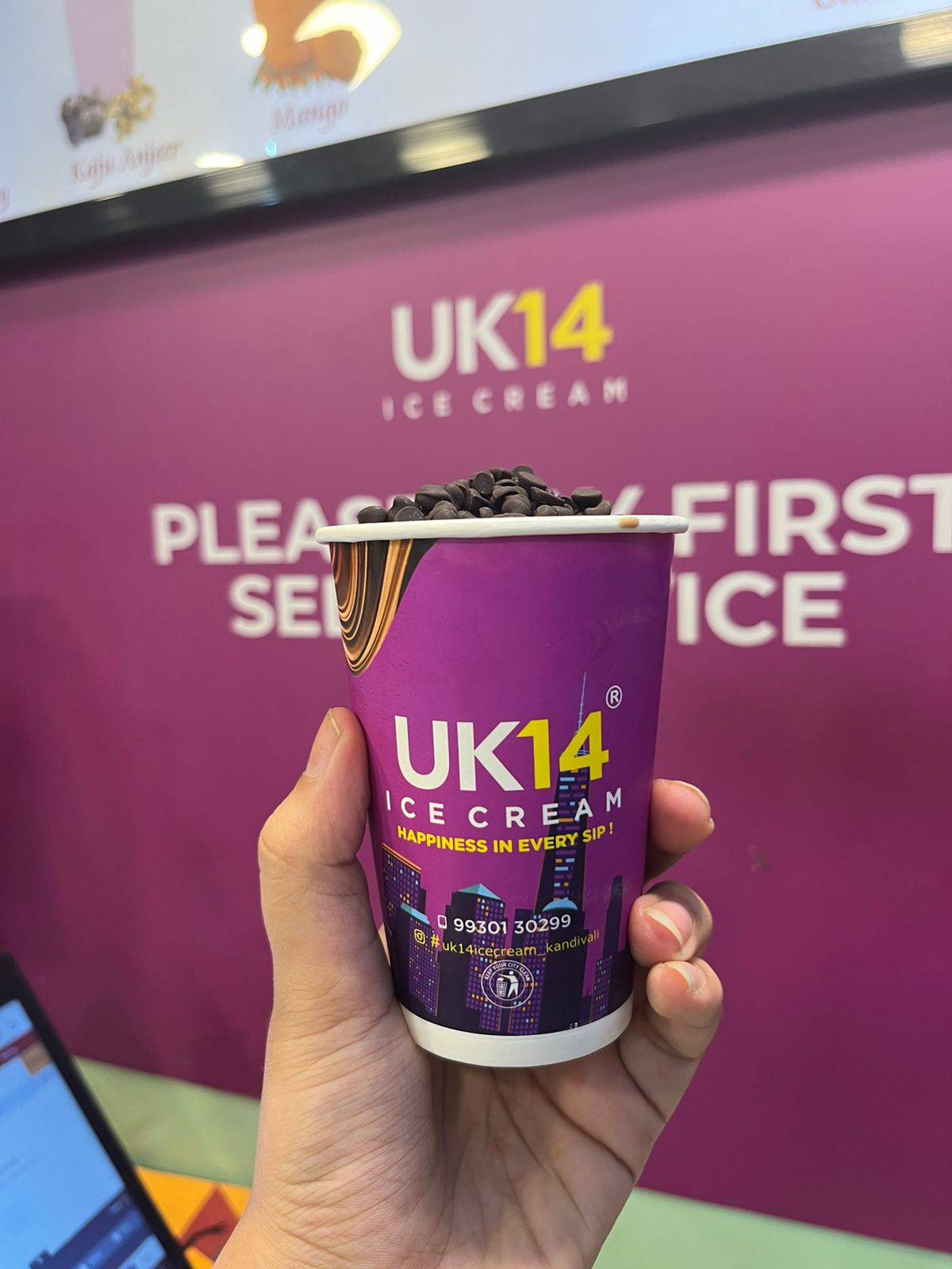 UK14 Ice Cream menu