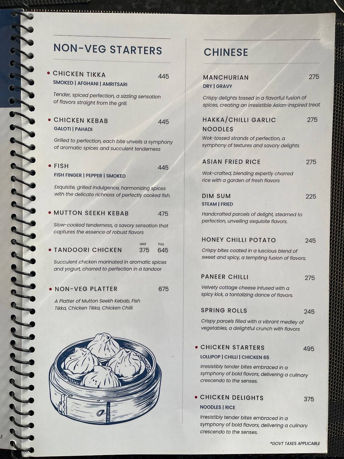 The Toast House menu