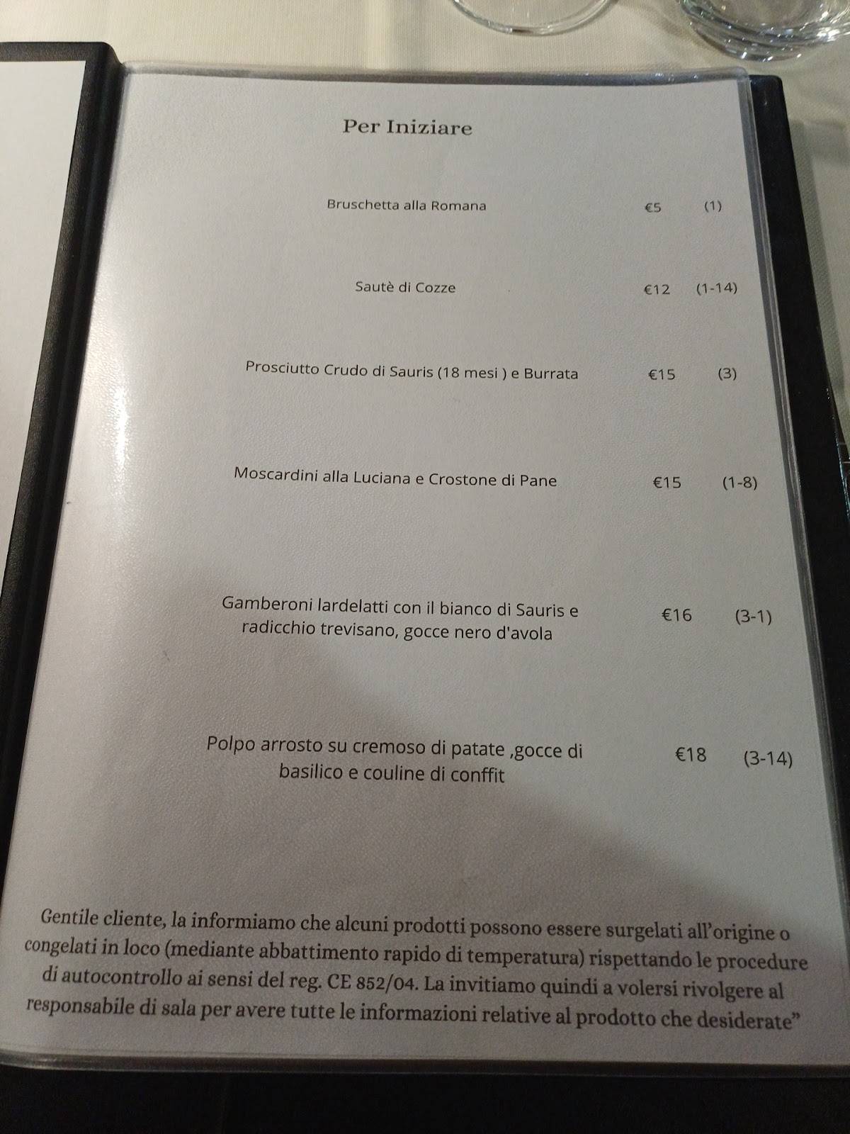 Menu di AL RUGANTINO RISTORANTE - PIZZERIA 