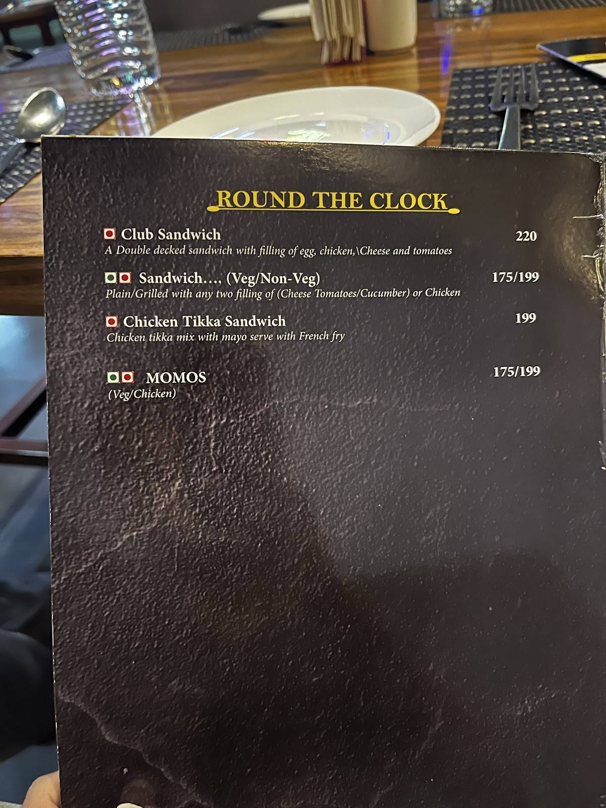 Universal Bar & Restaurant menu