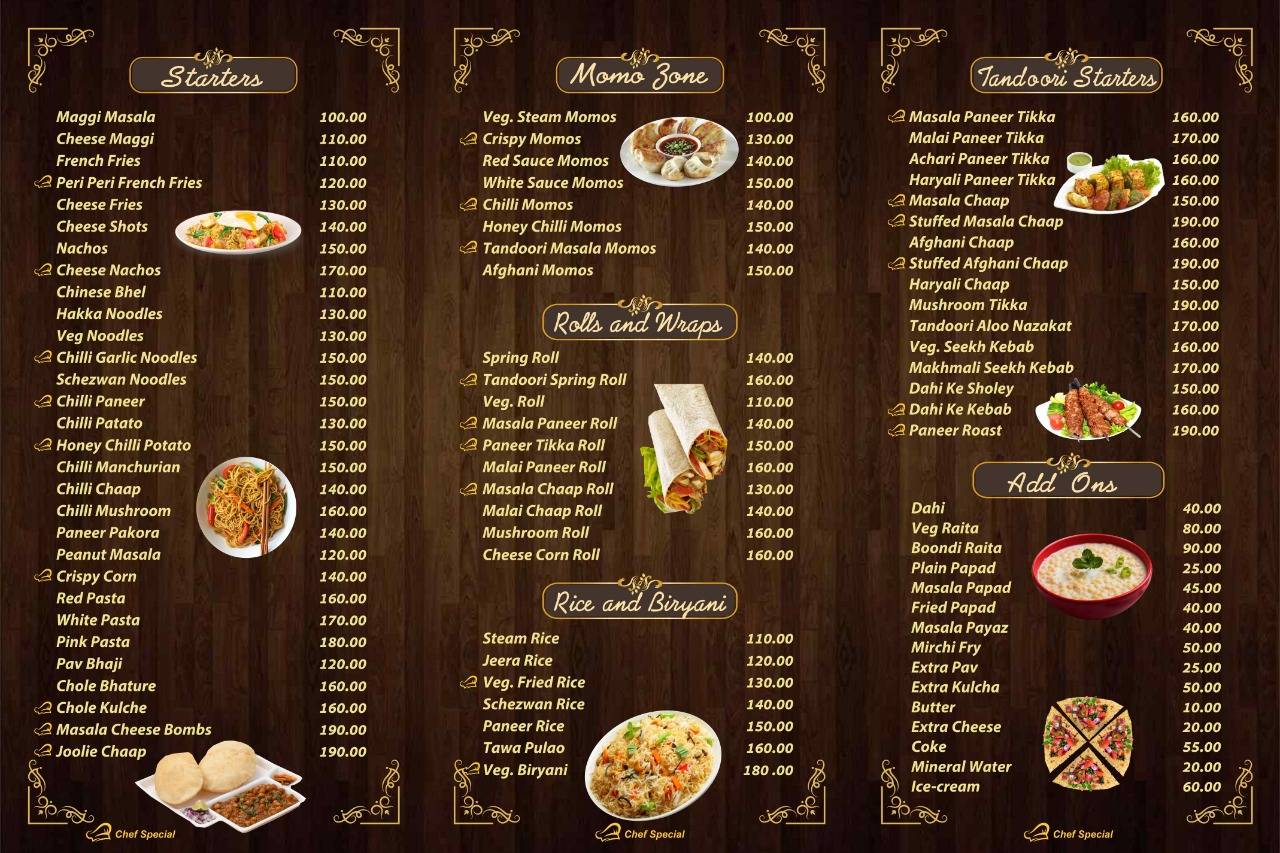 Urban Choolah menu