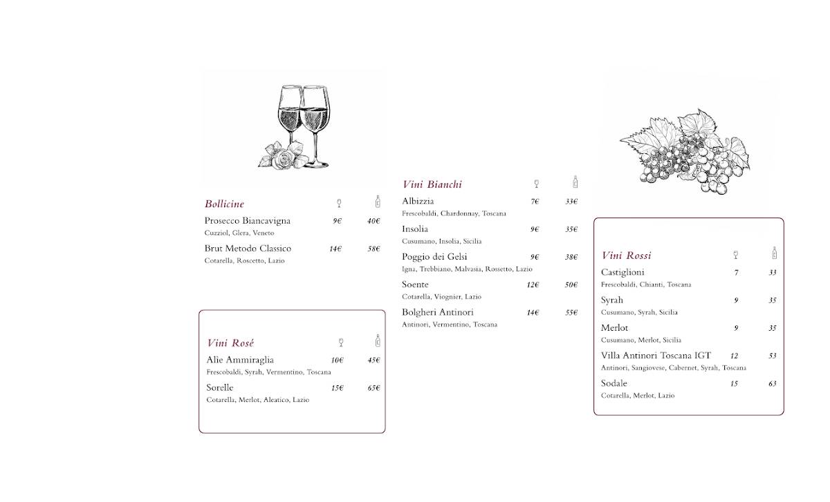 Menu de VICI Bistrot & Ristorante