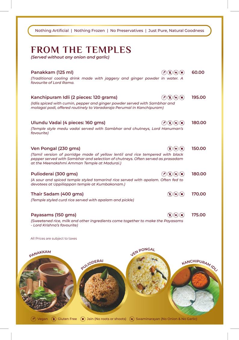22nd Parallel menu