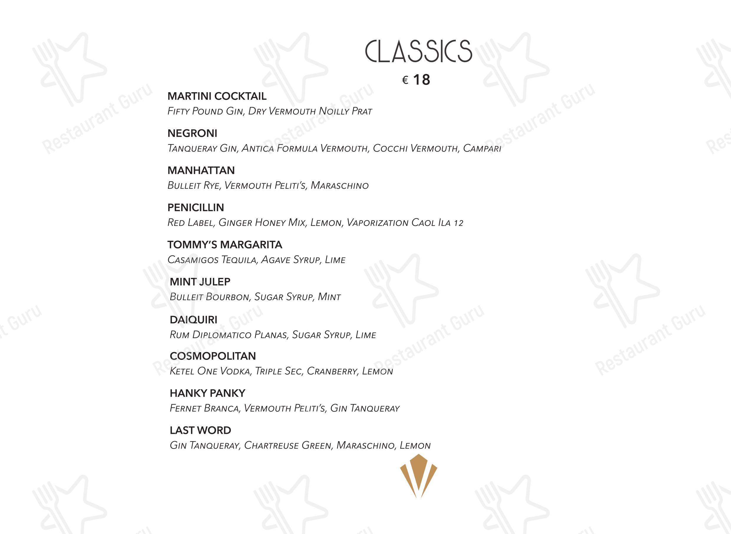 Menu di Valentyne Restaurant & Club - Menu bar