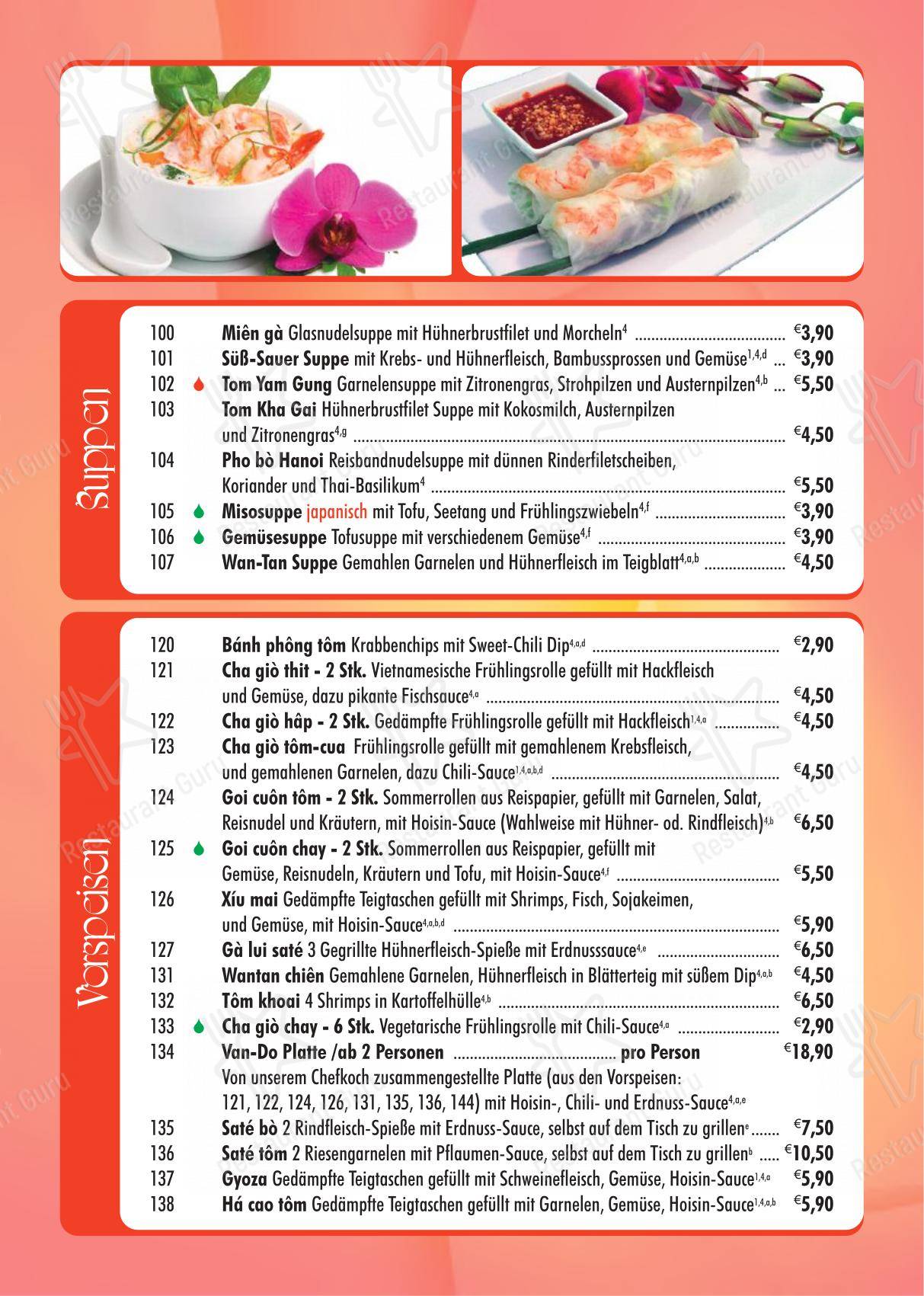 VanDo dans Erding - Menu