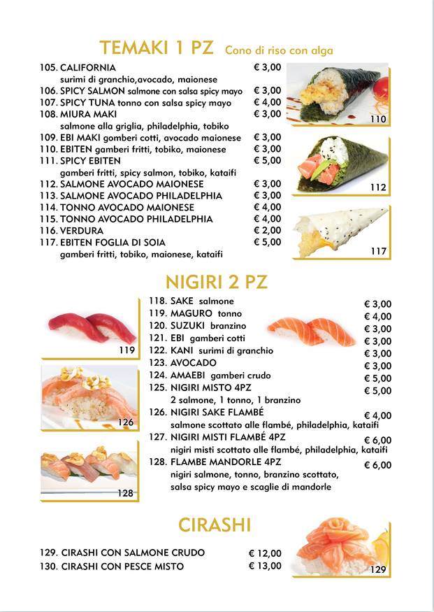 Menu di Watami Sushi Restaurant 