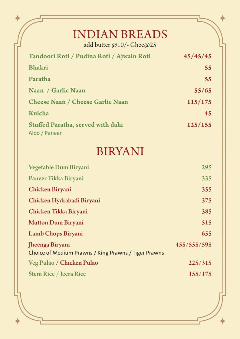 Farmhouse Sea n Sand menu