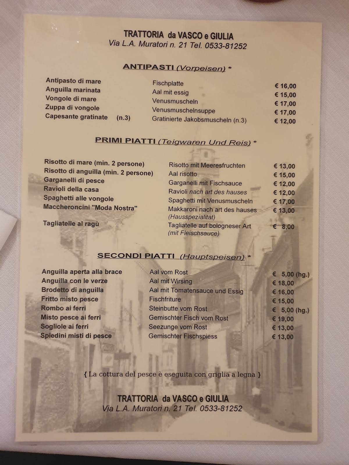 Menu di Vasco e Giulia 