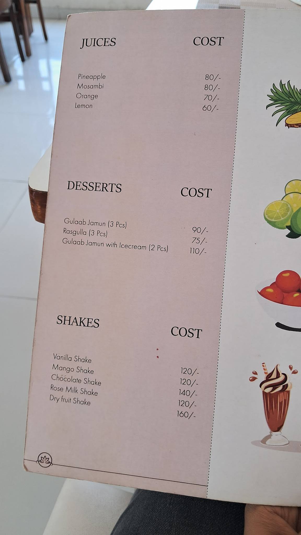 Vedaay Pure Veg Restaurant menu