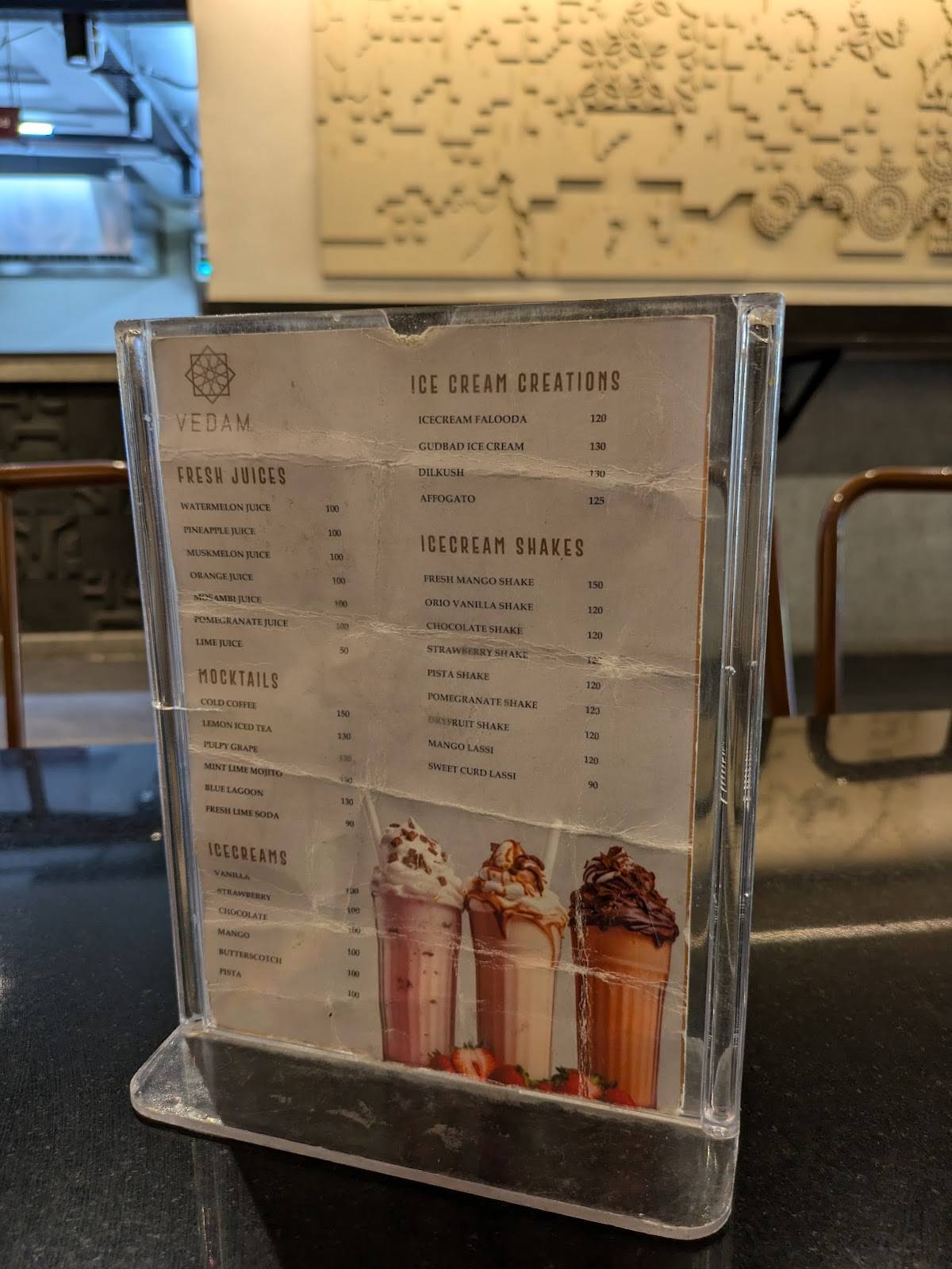 Vedam Best South Indian Cafe Bangalore menu