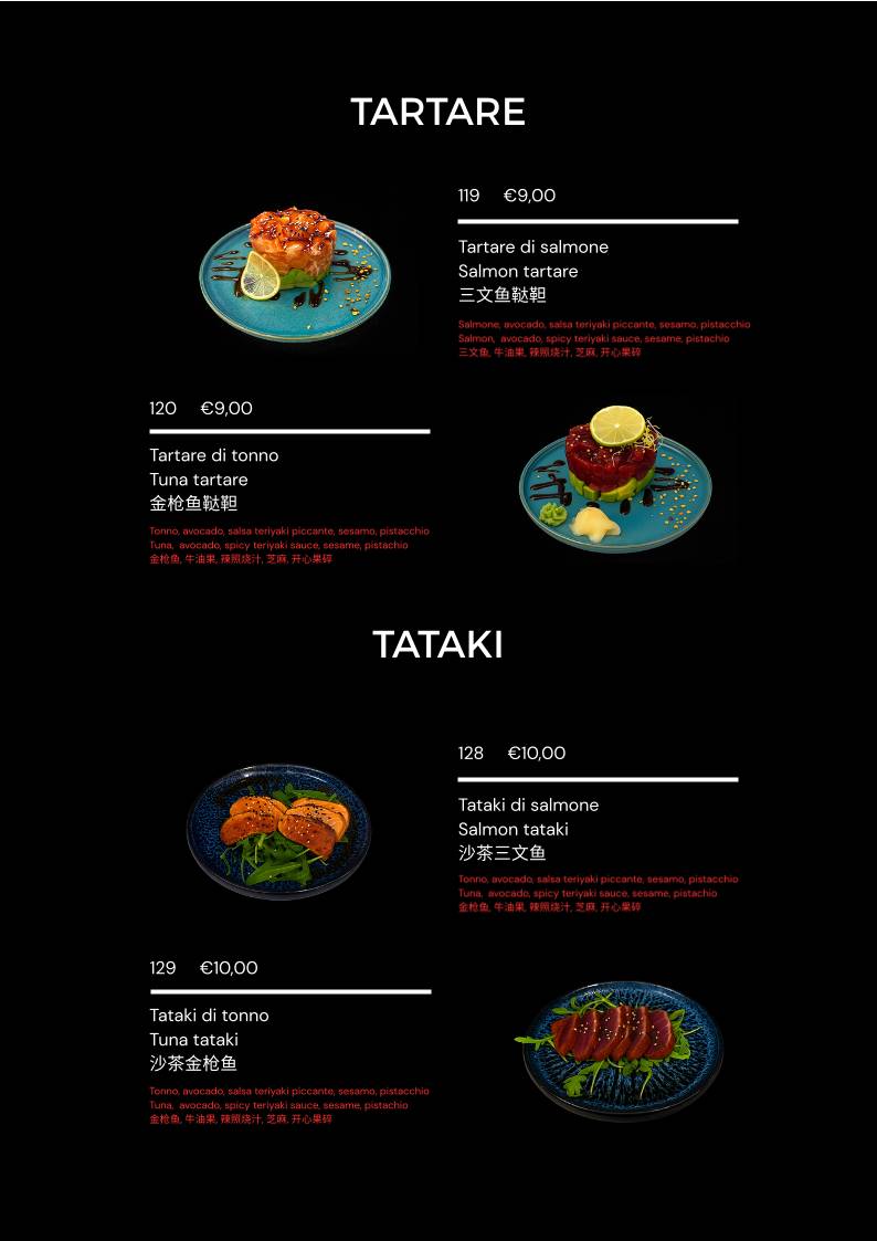 Menu di Ristorante Sushi Venezia Asia - 亞洲飯店 