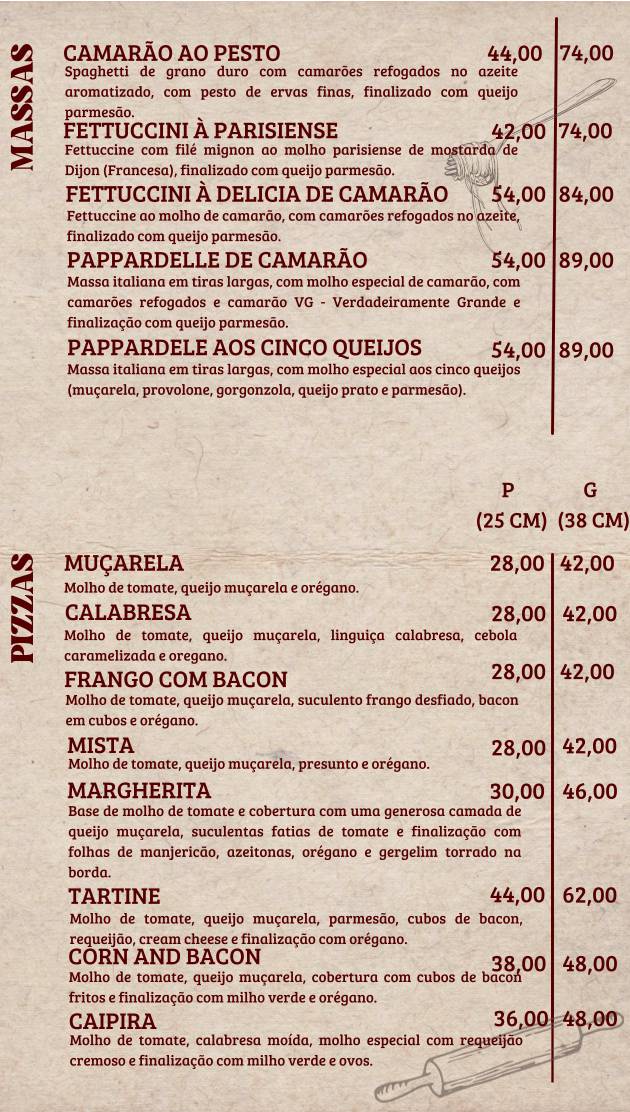 Very Pizzas cardápio