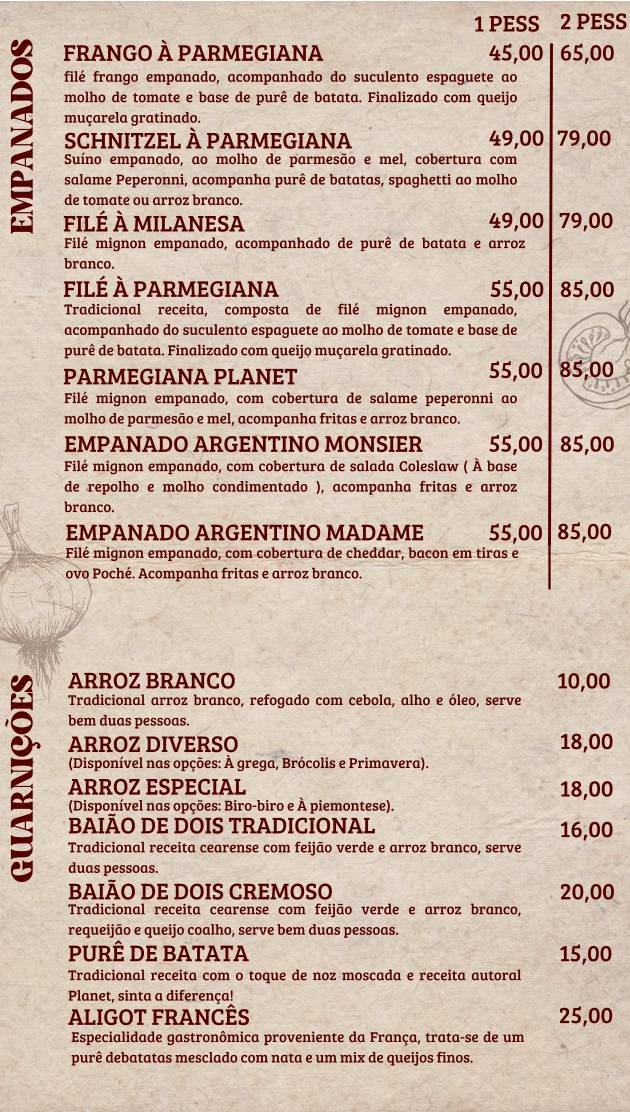 Very Pizzas cardápio